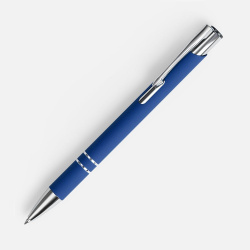 Ручка шариковая Keskus Soft Touch, ярко-синяя, 13,7х0,8 см