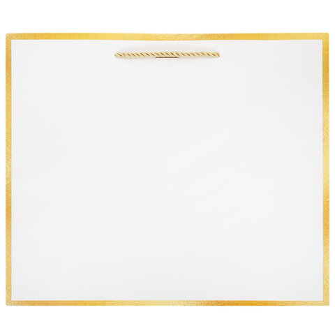 Пакет подарочный (1 штука) 35x10x30 см, "Golden Edge", с лентой, ЗОЛОТАЯ СКАЗКА, 700861