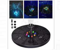 Садовый фонтан на солнечной батарее Led RGB для сада, с подсветкой, 13 см.