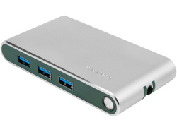 Хаб 8-в-1 Type-C «Hermes», USB 3.0 x 3, Type-C PD, HDMI, LAN, картридер, Цвет зеленый