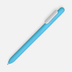 Ручка шариковая Swiper Soft Touch, голубая с белым, 14,3x1,0 см