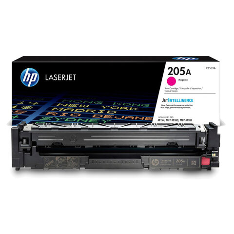 Картридж лазерный HP (CF533A) LaserJet Pro M180/M181, №205A, пурпурный, оригинальный, ресурс 900 страниц