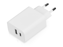 Сетевое зарядное устройство c выходами USB-A и USB-C «Recharger», 10 Вт, Цвет белый