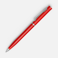 Ручка шариковая Euro Chrome, красная, 13,3х0,8 см