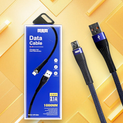 Кабель USB MRM MR30m USB-Micro, длина 1000мм, ток 3.1А, синий / Элегантный дизайн и высокая производительность