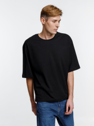 Футболка оверсайз унисекс Base Space, черная, XS–XXL