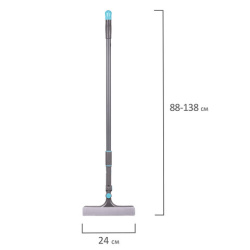 Окномойка вращающаяся со сгоном, телескопическая ручка 88-138 см, ширина 24 см, LAIMA HOME, 606802