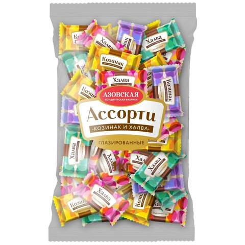 Конфеты глазированные АЗОВСКАЯ "Козинак и халва" 1000 г