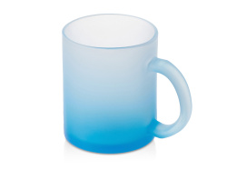 Стеклянная матовая кружка с градиентом для сублимации «Омбре», Цвет синий
