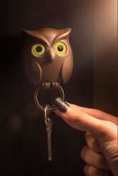Брелок для ключей Night Owl, Сова коричневая
