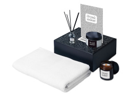 Подарочный набор «Re:y. Care» с полотенцем, солью для ванны и диффузором, Цвет белый