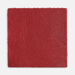 Лейбл кожаный Pasek, L, красный, 5х5 см