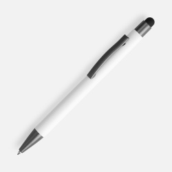 Ручка шариковая Atento Soft Touch со стилусом, белая, 14,2х1 см