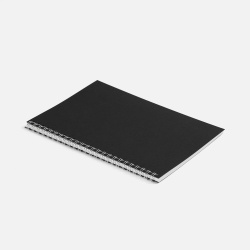 Блокнот Salvador в клетку, черный ver.2, 21x15 см