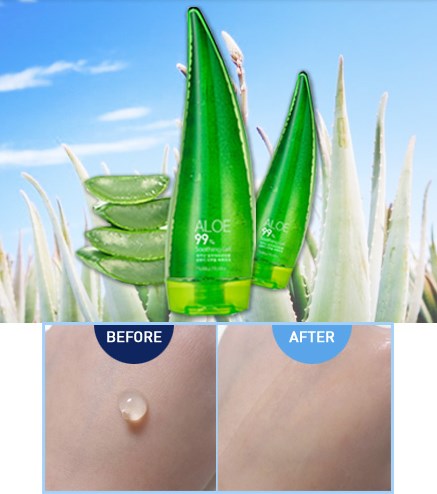 Универсальный гель с 99% содержанием экстракта сока алоэ вера ALOE 99% HOLIKA HOLIKA,  55ml   Origin