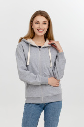 Толстовка на молнии Kulonga Sherpa, серый меланж, XS–XXL