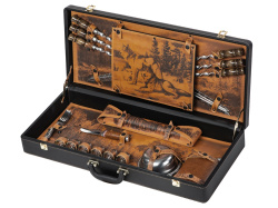 Набор «Подарочный», Цвет темно-коричневый/рыжий, серебристый