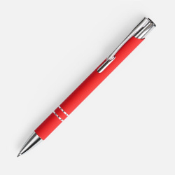 Ручка шариковая Keskus Soft Touch, красная, 13,7х0,8 см