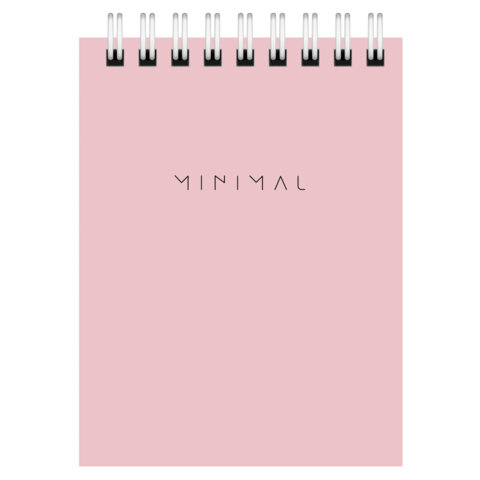 Блокнот МАЛЫЙ ФОРМАТ А7, 75х105 мм, 40 л., гребень, картон, клетка, BRAUBERG "Minimal Pastel", 116431