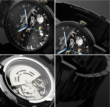 Часы Winner Black Edition U8067, скелетон (Механика с автоподзаводом)