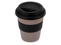 Стакан из бамбукового волокна «Café», Цвет серо-коричневый/черный