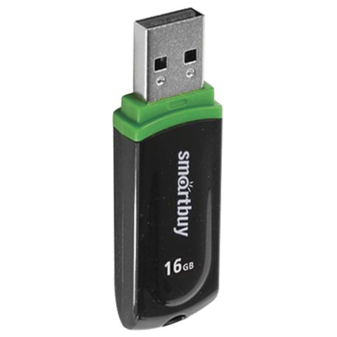 Флеш-диск 16 GB, SMARTBUY Paean, USB 2.0, черный, SB16GBPN-K