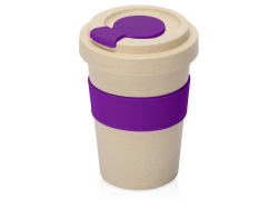 Стакан из пшеничного волокна «Flava», Цвет бежевый/фиолетовый