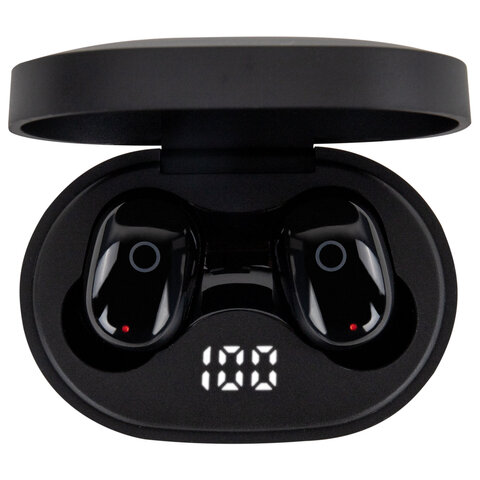 Наушники беспроводные TWS внутриканальные с микрофоном, SONNEN EP-BH25B, Bluetooth 5.3, черные, 514125