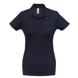 Рубашка поло женская ID.001 темно-синяя, XS–3XL