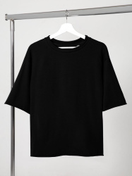 Футболка оверсайз Vozduh 2.0, черная, XS–XXL