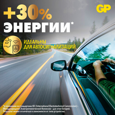 Батарейки КОМПЛЕКТ 20 шт., GP Lithium, CR2032, литиевые, блистер, CR2032-2CRU20