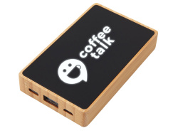 Внешний аккумулятор с подсветкой лого «Reedia S2», 5000 mAh, Цвет черный/натуральный