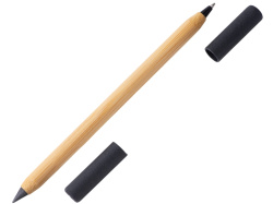 Вечный карандаш и ручка из бамбука «Black bamboo», Цвет натуральный, черный