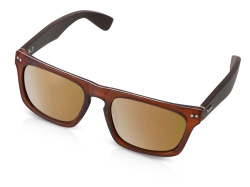 Очки солнцезащитные из бамбука с зеркальными линзами «Rockwood mirror», Цвет коричневый