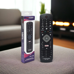 Пульт д/у универсальный RM-L1285 для телевизоров PHILIPS, IR интерфейс, радиус до 10 м, черный / Простота и удобство управления