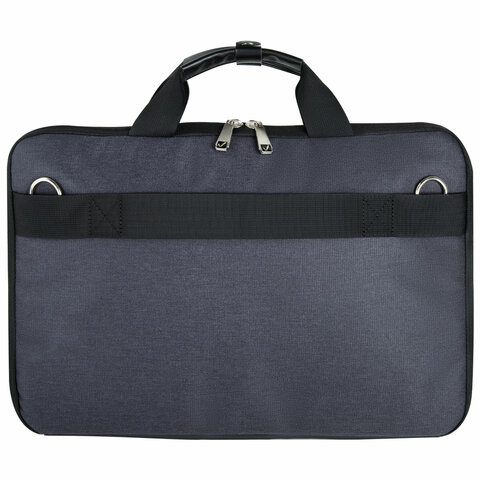 Сумка портфель BRAUBERG MODERN с отделением для ноутбука 15-16", откидная крышка, серая, 29х42х11 см, 270828