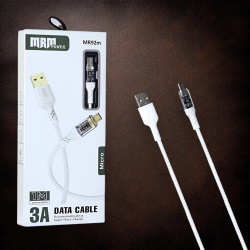 Кабель USB MRM MR92m USB-Micro, длина 1000мм, ток 3А, белый / Ускоренная зарядка и долговечность для активной эксплуатации