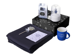 Подарочный набор «Re:Haven» с пледом, увлажнителем и кружкой, Цвет синий