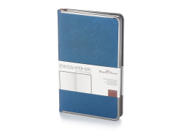 Ежедневник недатированный А5 «Bridge», Цвет синий/серебристый