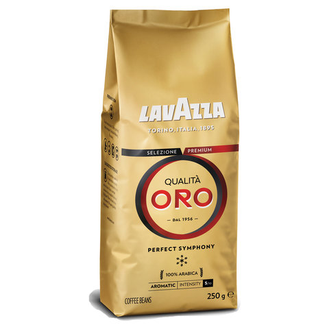 Кофе в зернах LAVAZZA "Qualita Oro" 250 г, арабика 100%, ИТАЛИЯ, 2051