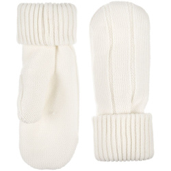 Варежки Knit Beat, белые (молочные), S/M, L/XL