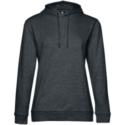Толстовка с капюшоном женская Hoodie, серый меланж (антрацит), XS–XXL