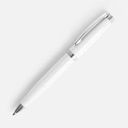 Ручка шариковая Letra Chrome, глянцевая, белая, 13,7х1,3 см