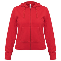 Толстовка женская Hooded Full Zip красная, XS–2XL