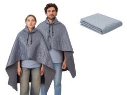 Плед-пончо 2-в-1 «Cappy» с капюшоном и мешком, Цвет серый