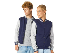 Бомбер «Oxford», унисекс, Размер XL, Цвет темно-синий/серый меланж