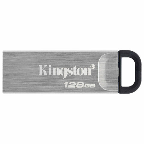 Флеш-диск 128 GB KINGSTON DataTraveler Kyson, разъем USB 3.2, серебряный, DTKN/128GB