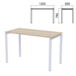 Столешница стола на металлокаркасе "Арго", 1200х600х760 мм, ясень шимо