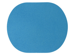 Патч «Овал», nubuk, Цвет голубой