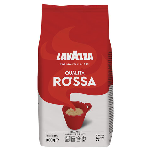 Кофе в зернах LAVAZZA "Qualita Rossa" 1 кг, ИТАЛИЯ, RETAIL, 3590